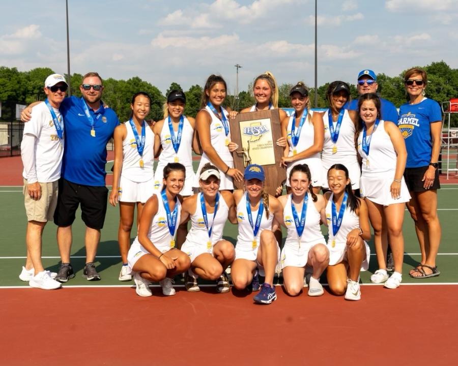 Carmel edges Saint Joseph for Girls Tennis Crown Indiana High School